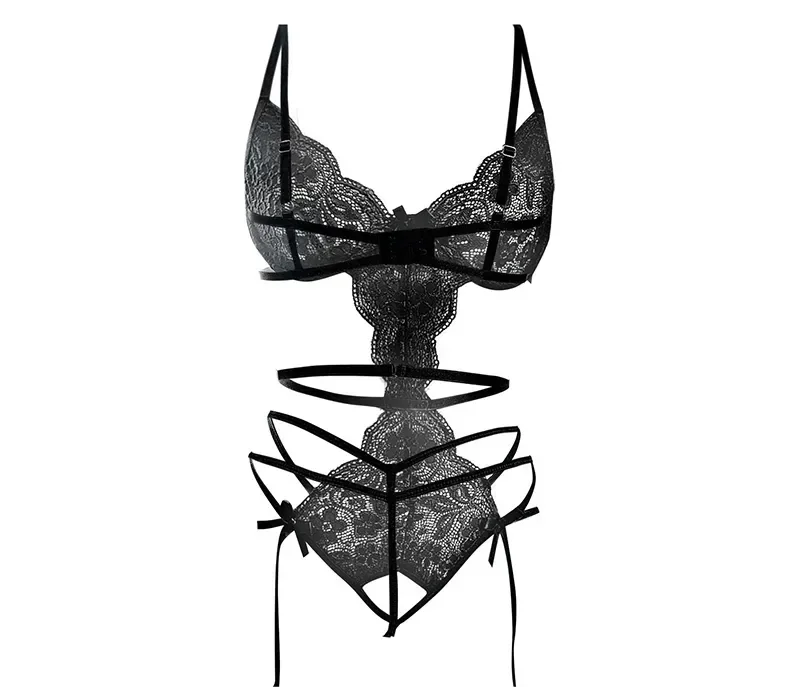 Lingerie Set Sexy Costume Female Crotchless Bodysuits Underwear Women Lace Sling Patchwork String Sheer Bra Set Lingerie Set Sexy Costume Female Crotchless Bodysuits Underwear Women Lace Sling Patchwork String Sheer Bra Set