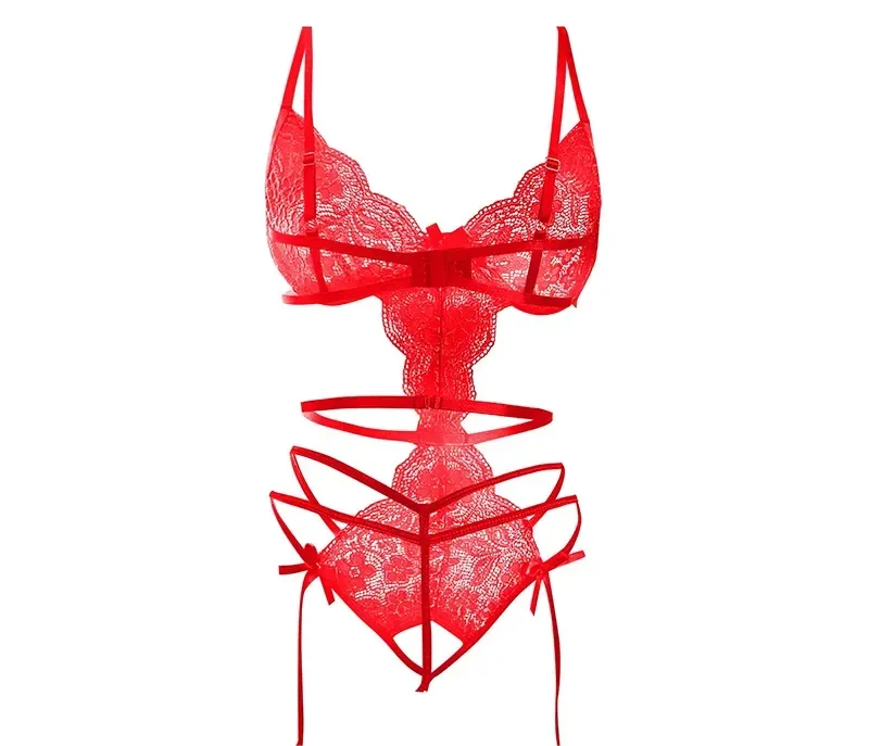 Lingerie Set Sexy Costume Female Crotchless Bodysuits Underwear Women Lace Sling Patchwork String Sheer Bra Set Lingerie Set Sexy Costume Female Crotchless Bodysuits Underwear Women Lace Sling Patchwork String Sheer Bra Set