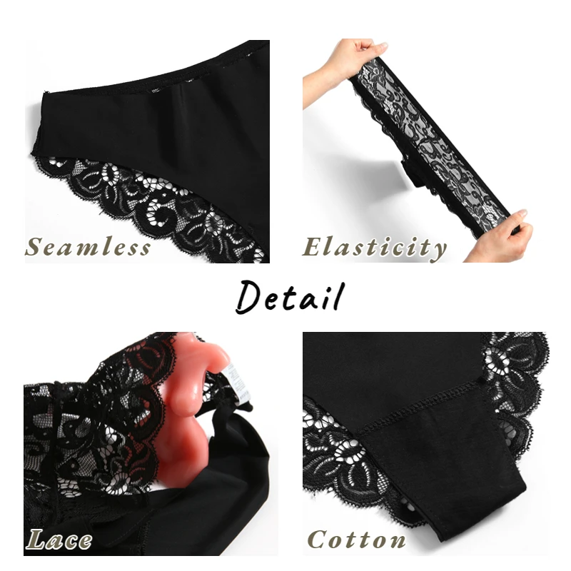 Sexy Lace Women's Panties Transparent Seamless Female Underwear Low-Waist Elasticity Briefs for Ladies Ice Silk Soft Lingerie Sexy Lace Women's Panties Transparent Seamless Female Underwear Low-Waist Elasticity Briefs for Ladies Ice Silk Soft Lingerie