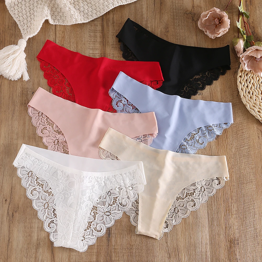 Sexy Lace Women's Panties Transparent Seamless Female Underwear Low-Waist Elasticity Briefs for Ladies Ice Silk Soft Lingerie Sexy Lace Women's Panties Transparent Seamless Female Underwear Low-Waist Elasticity Briefs for Ladies Ice Silk Soft Lingerie