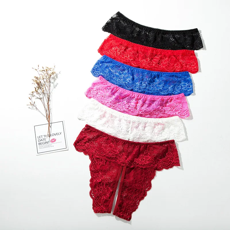 XL - 4XL Plus Size Ladies Sexy Underwear Panties Open Crotch Thong Can Be Inserted Free Take Off Briefs Transparent for Sex XL - 4XL Plus Size Ladies Sexy Underwear Panties Open Crotch Thong Can Be Inserted Free Take Off Briefs Transparent for Sex