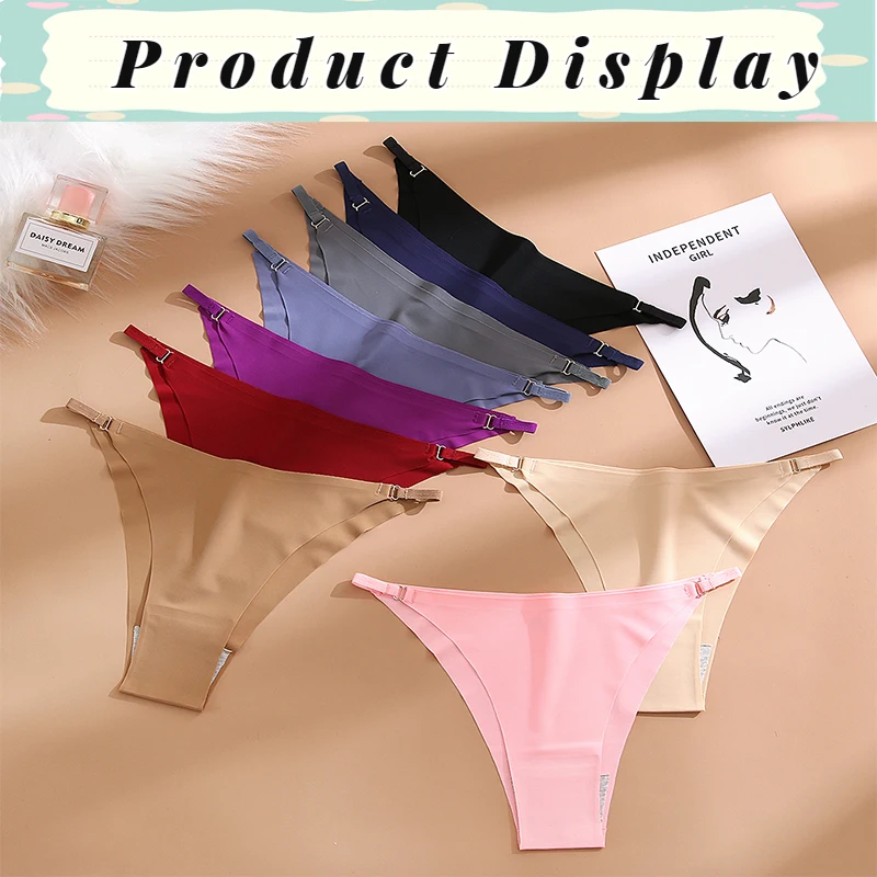 Women's Sexy Panties Temptation Bikini Seamless Female Underwear Thin Belt Thong for Women Fashion Briefs Elasticity Lingerie Women's Sexy Panties Temptation Bikini Seamless Female Underwear Thin Belt Thong for Women Fashion Briefs Elasticity Lingerie