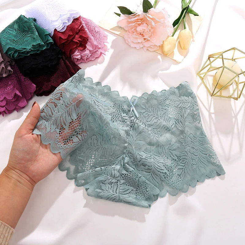 4PC Sexy Underwear Perspective Lace Women Panties Floral Solid Hollow Out Briefs Female Underpants Breathablle Women Lingerie 4PC Sexy Underwear Perspective Lace Women Panties Floral Solid Hollow Out Briefs Female Underpants Breathablle Women Lingerie