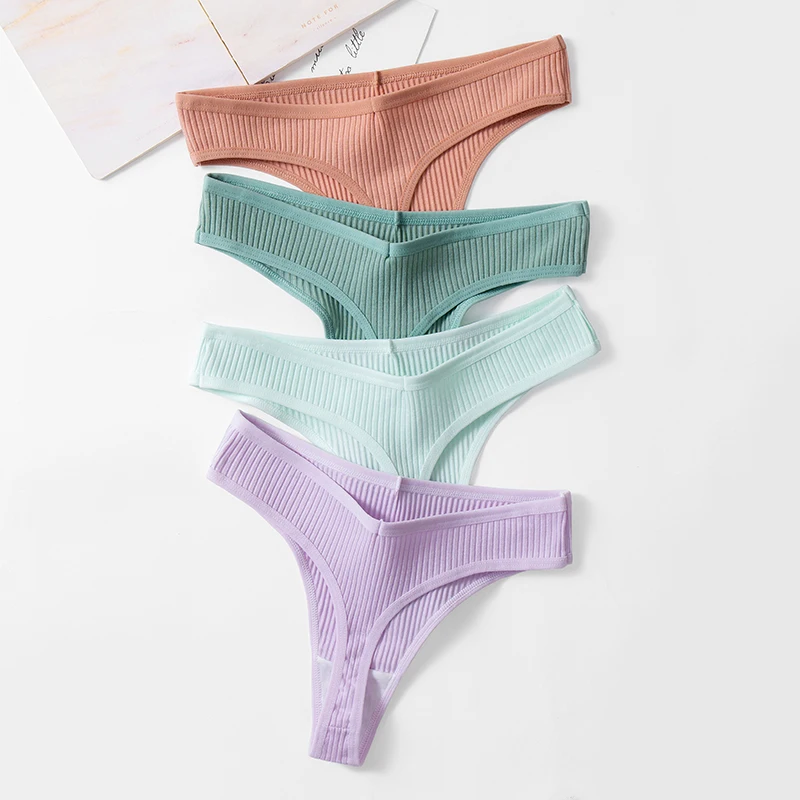 TrowBridge Sale Women's Panties Cotton Sexy Underwear Female Thongs Lingerie Striped Hot G-Strings Simple Cozy Sports Underpants