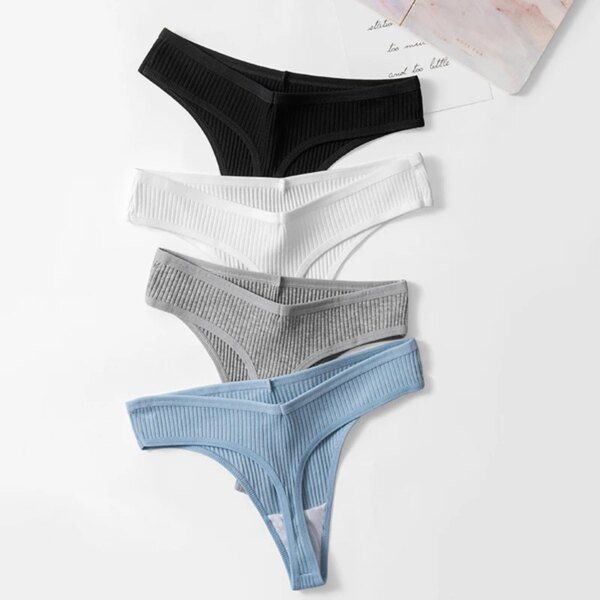 Sale Women's Panties Cotton Sexy Underwear Female Thongs Lingerie Striped Hot G-Strings Simple Cozy Sports Underpants