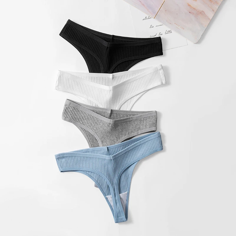 TrowBridge Sale Women's Panties Cotton Sexy Underwear Female Thongs Lingerie Striped Hot G-Strings Simple Cozy Sports Underpants