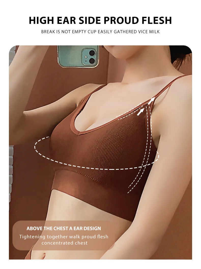 Women Seamless Bra Set Sexy Thong Low Waist Panties Sports Bralette Wire Free Lingerie Brassiere Cotton Female Underwear 2 Pcs