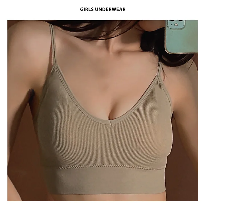 Women Seamless Bra Set Sexy Thong Low Waist Panties Sports Bralette Wire Free Lingerie Brassiere Cotton Female Underwear 2 Pcs