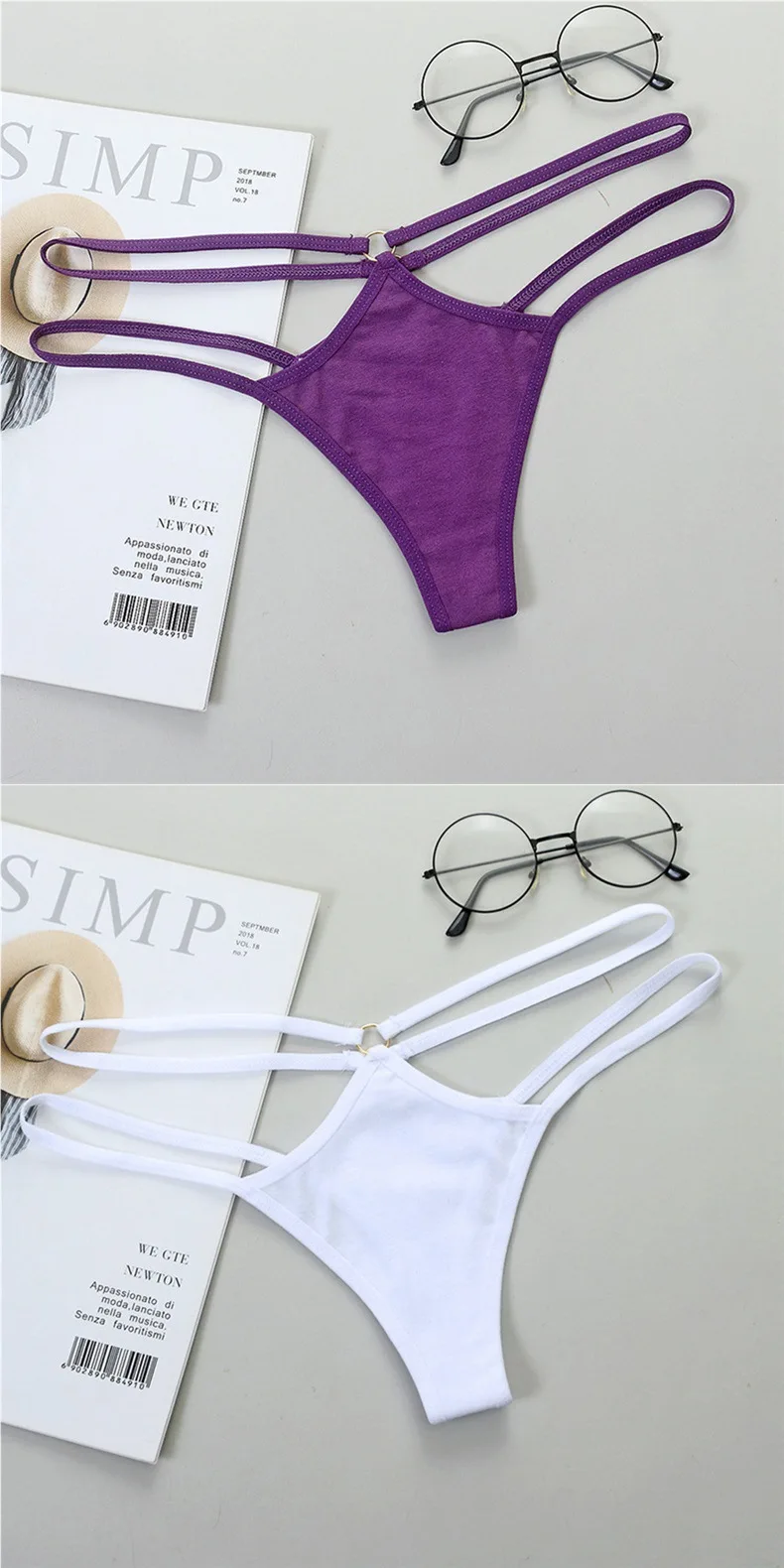 Thin Strap Hollow Panties Women Sexy G-String Soft Lingerie Low Rise Thong Breathable Female Underwear Solid Color Briefs Thin Strap Hollow Panties Women Sexy G-String Soft Lingerie Low Rise Thong Breathable Female Underwear Solid Color Briefs