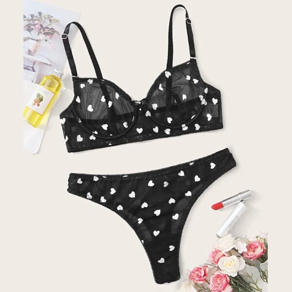 Female Lingerie Sexy Lingerie for Women Body Shorts Push-up Bra Fancy Woman Underwear Transparent Intimate Lingerie Set