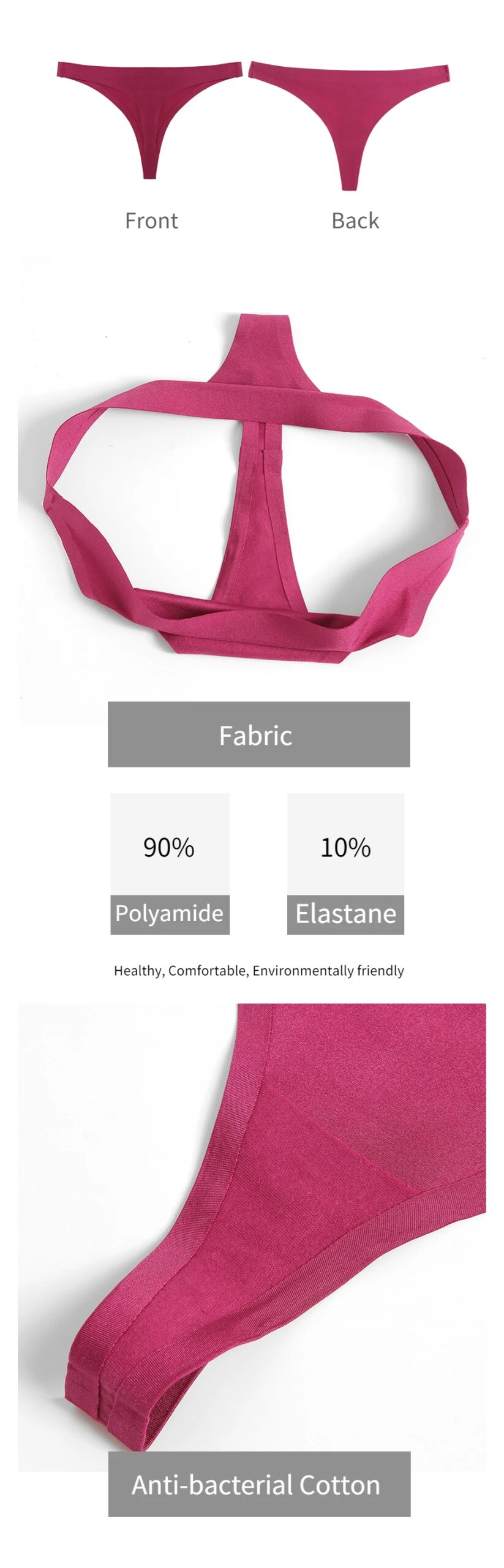 WarmSteps M-XXXL Plus Large Size Panties for Woman Seamless Underwear Female G-string Thongs Slip Ice Silk Lingerie Mujer Tangas