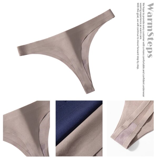 WarmSteps M-XXXL Plus Large Size Panties for Woman Seamless Underwear Female G-string Thongs Slip Ice Silk Lingerie Mujer Tangas