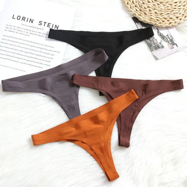 WarmSteps M-XXXL Plus Large Size Panties for Woman Seamless Underwear Female G-string Thongs Slip Ice Silk Lingerie Mujer Tangas