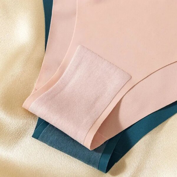 WamrSteps Women's Solid Panties Seamless Underwear Mid Rise Sexy V-Cut Waist Female Underpants Stain Color Lingerie Intimate XS