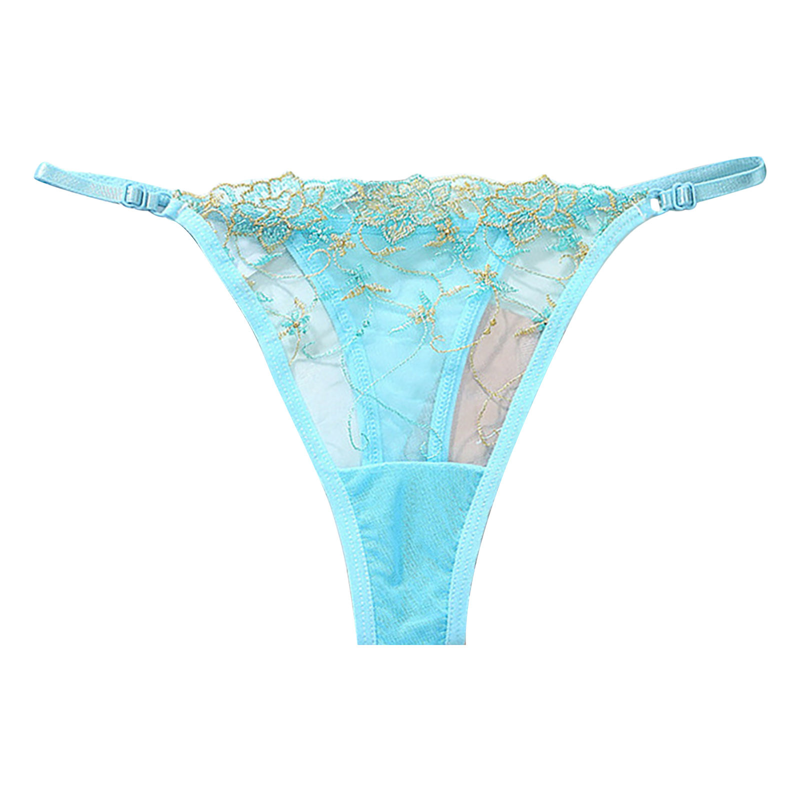 2023 New Womens Sexy T-Back Thongs G-Strings Mesh Sheer Panties T Pants Lingerie Low Waist See-Through Underpants Lenceria