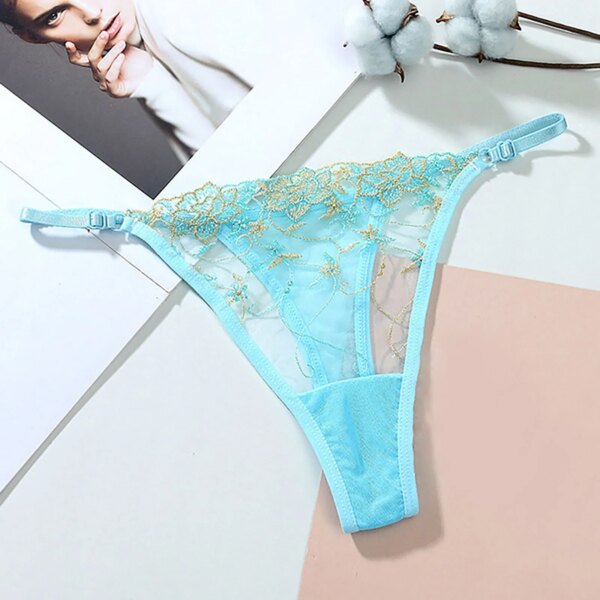 2023 New Womens Sexy T-Back Thongs G-Strings Mesh Sheer Panties T Pants Lingerie Low Waist See-Through Underpants Lenceria