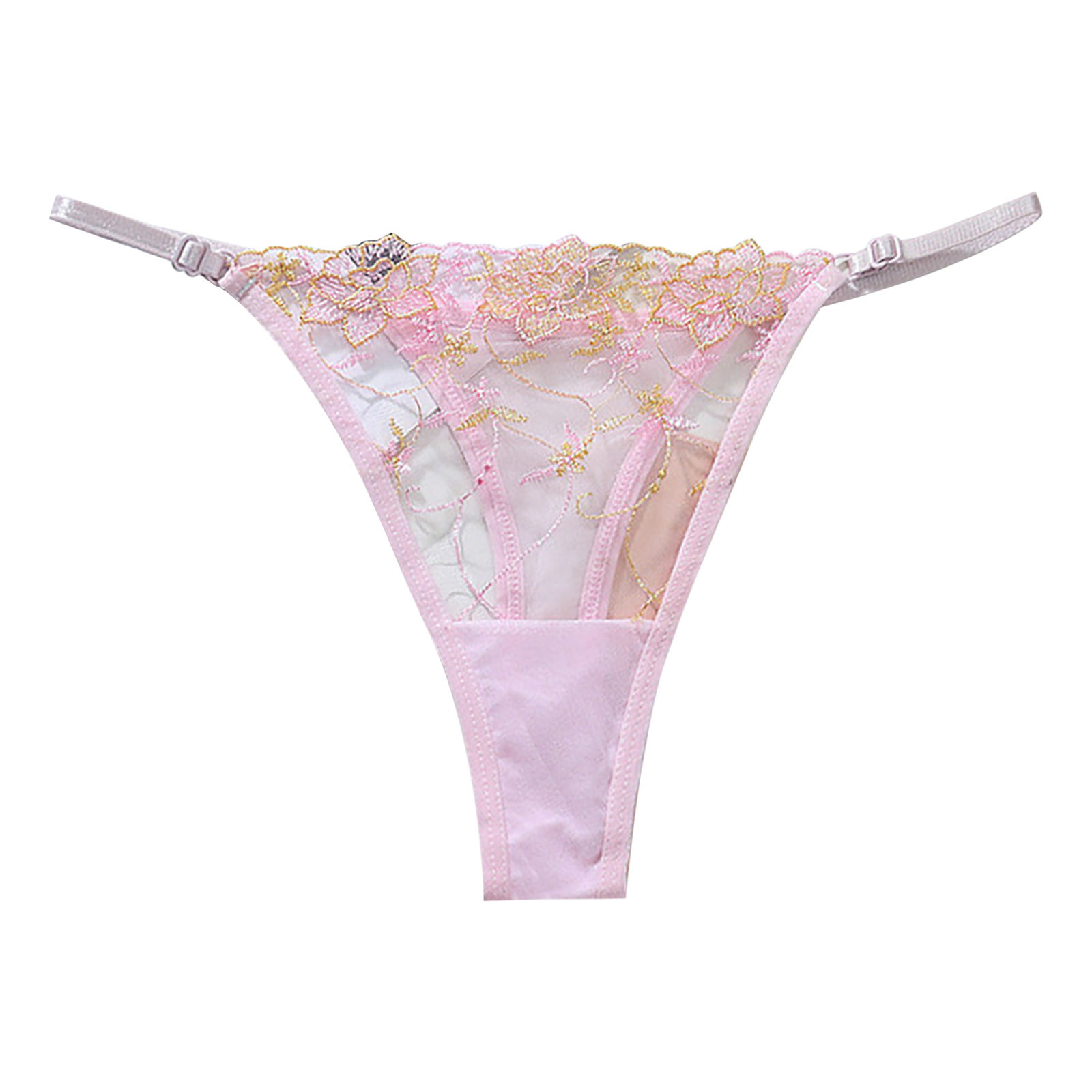 2023 New Womens Sexy T-Back Thongs G-Strings Mesh Sheer Panties T Pants Lingerie Low Waist See-Through Underpants Lenceria