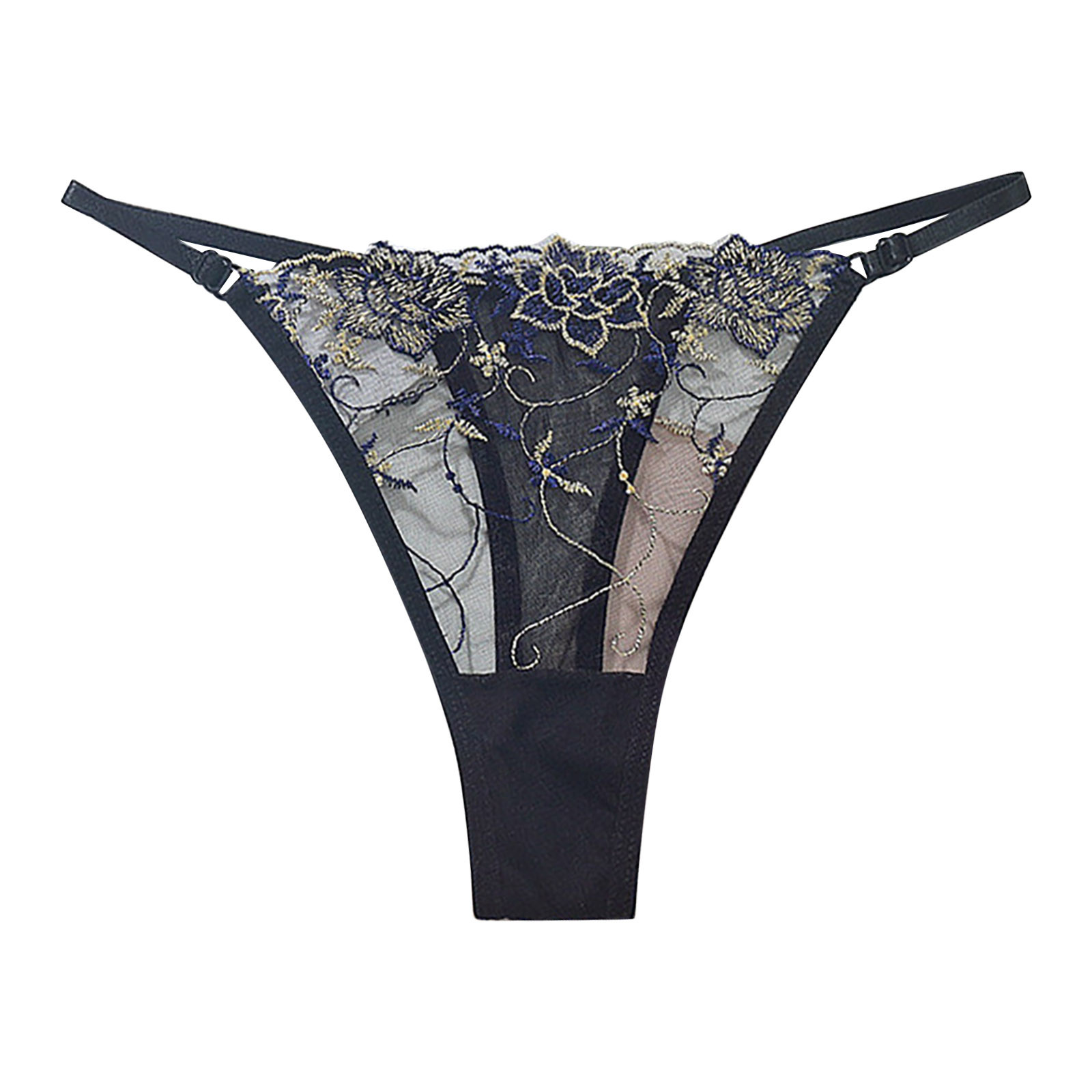 2023 New Womens Sexy T-Back Thongs G-Strings Mesh Sheer Panties T Pants Lingerie Low Waist See-Through Underpants Lenceria