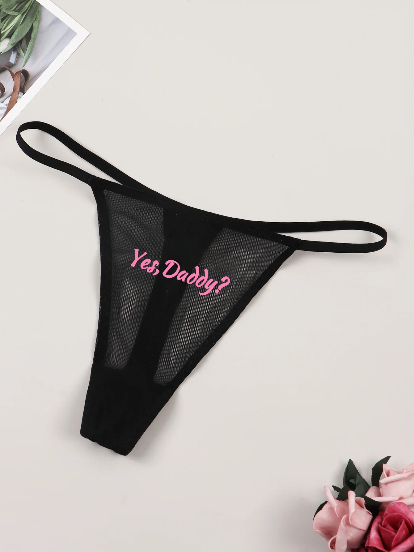 Varsbaby See-through Thong Sexy Fashion G-String Panties Women Mesh T-back Underwear Yes Daddy Prints Lingerie Varsbaby See-through Thong Sexy Fashion G-String Panties Women Mesh T-back Underwear Yes Daddy Prints Lingerie