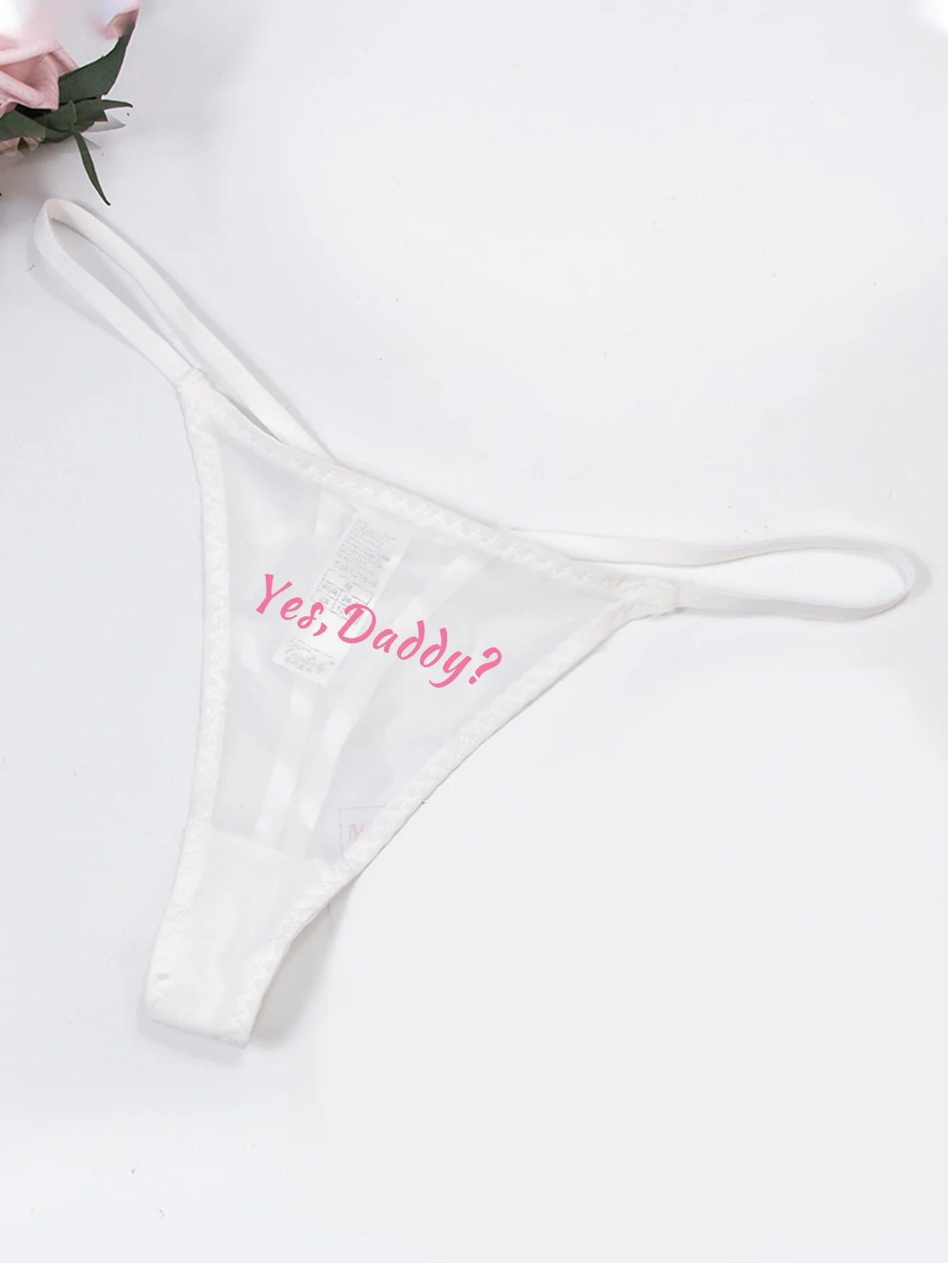 Varsbaby See-through Thong Sexy Fashion G-String Panties Women Mesh T-back Underwear Yes Daddy Prints Lingerie Varsbaby See-through Thong Sexy Fashion G-String Panties Women Mesh T-back Underwear Yes Daddy Prints Lingerie