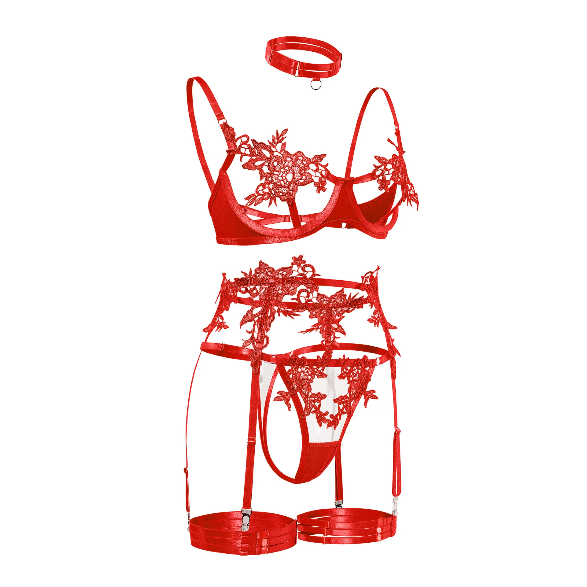 Ellolace Sensual Lingerie Open Bra See Through Fancy Underwear Uncensored Luxury Lace Porn Exotic Sets Sexy Outfits Intimate