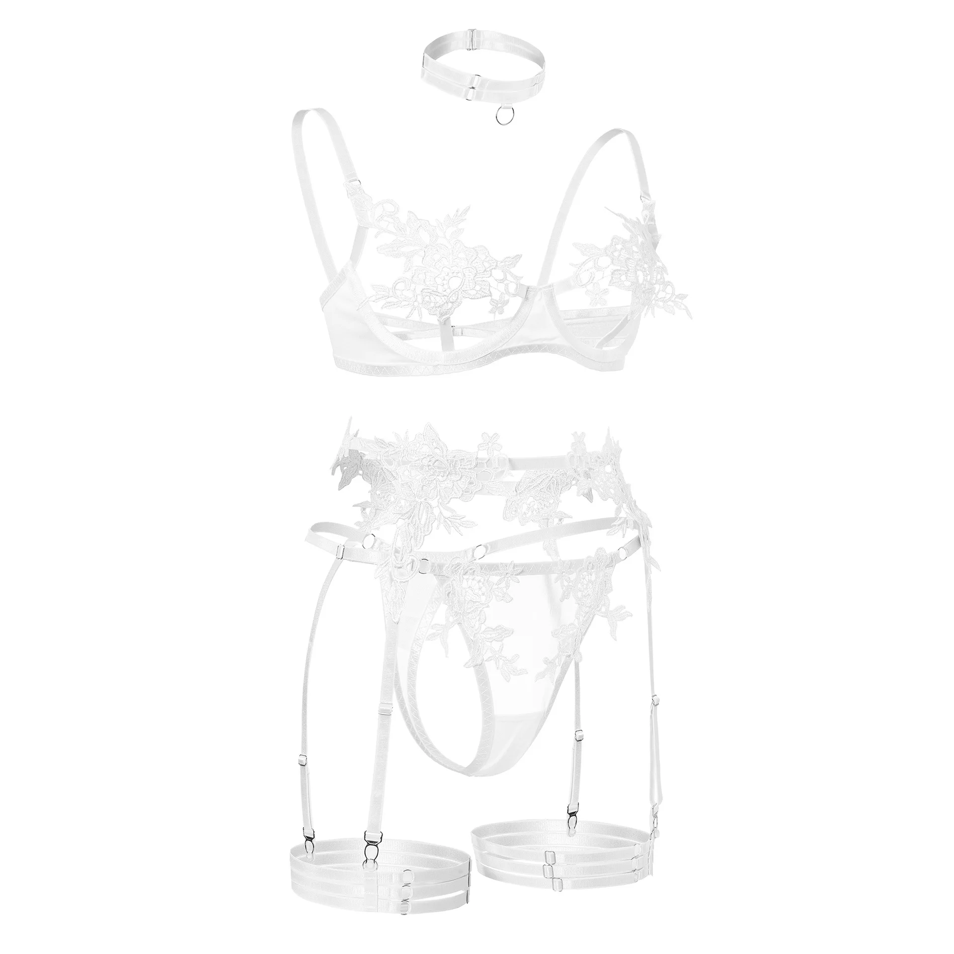 Ellolace Sensual Lingerie Open Bra See Through Fancy Underwear Uncensored Luxury Lace Porn Exotic Sets Sexy Outfits Intimate