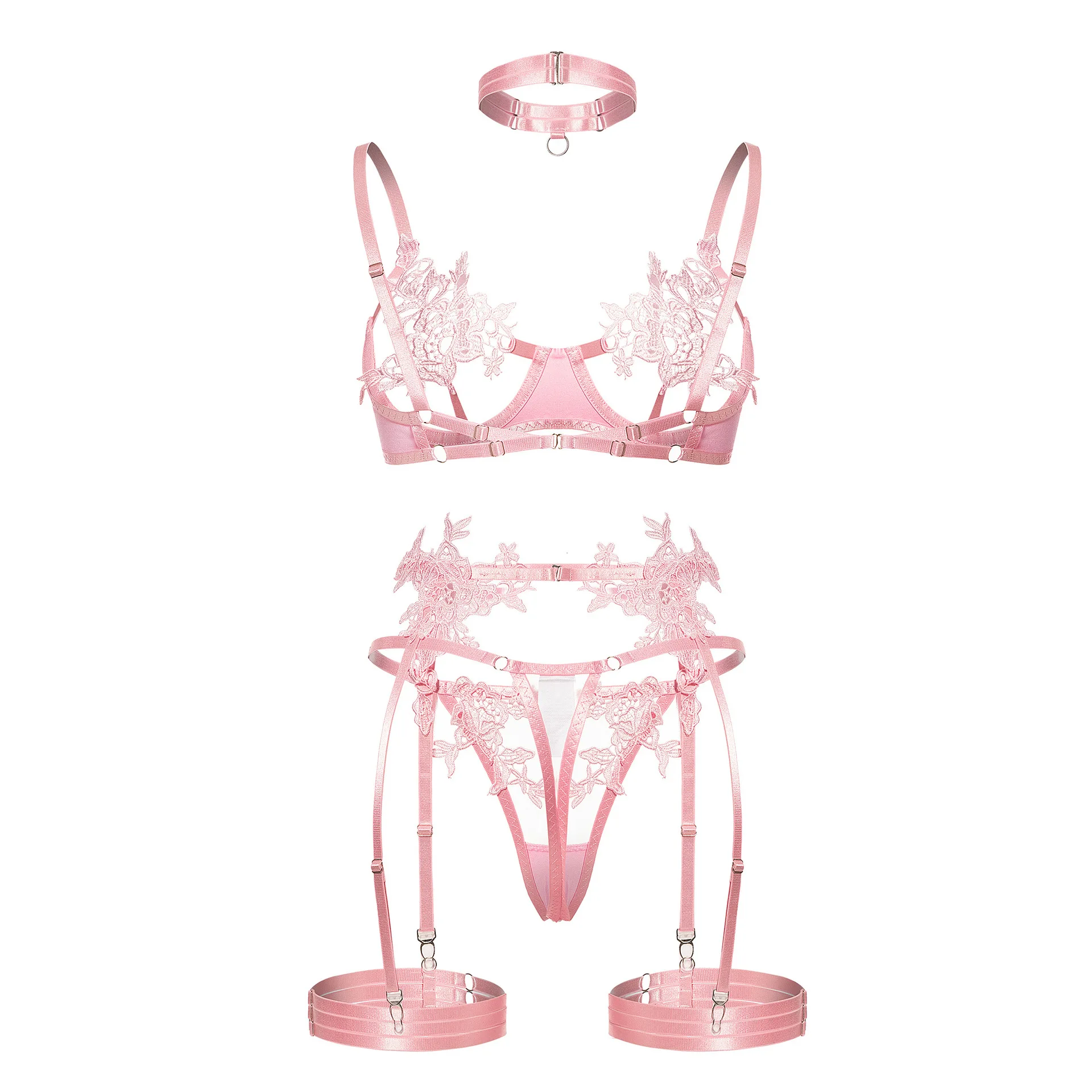 Ellolace Sensual Lingerie Open Bra See Through Fancy Underwear Uncensored Luxury Lace Porn Exotic Sets Sexy Outfits Intimate