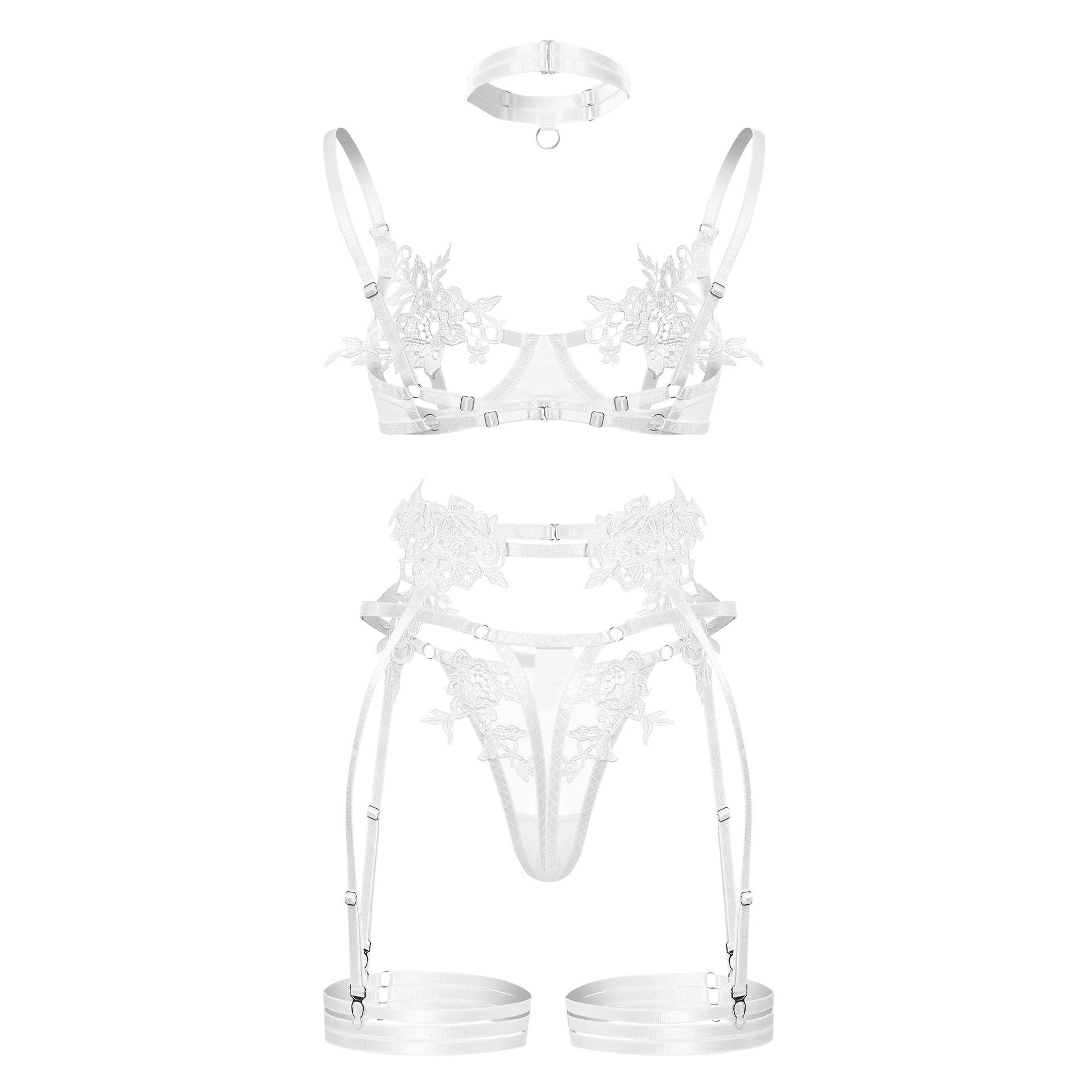Ellolace Sensual Lingerie Open Bra See Through Fancy Underwear Uncensored Luxury Lace Porn Exotic Sets Sexy Outfits Intimate
