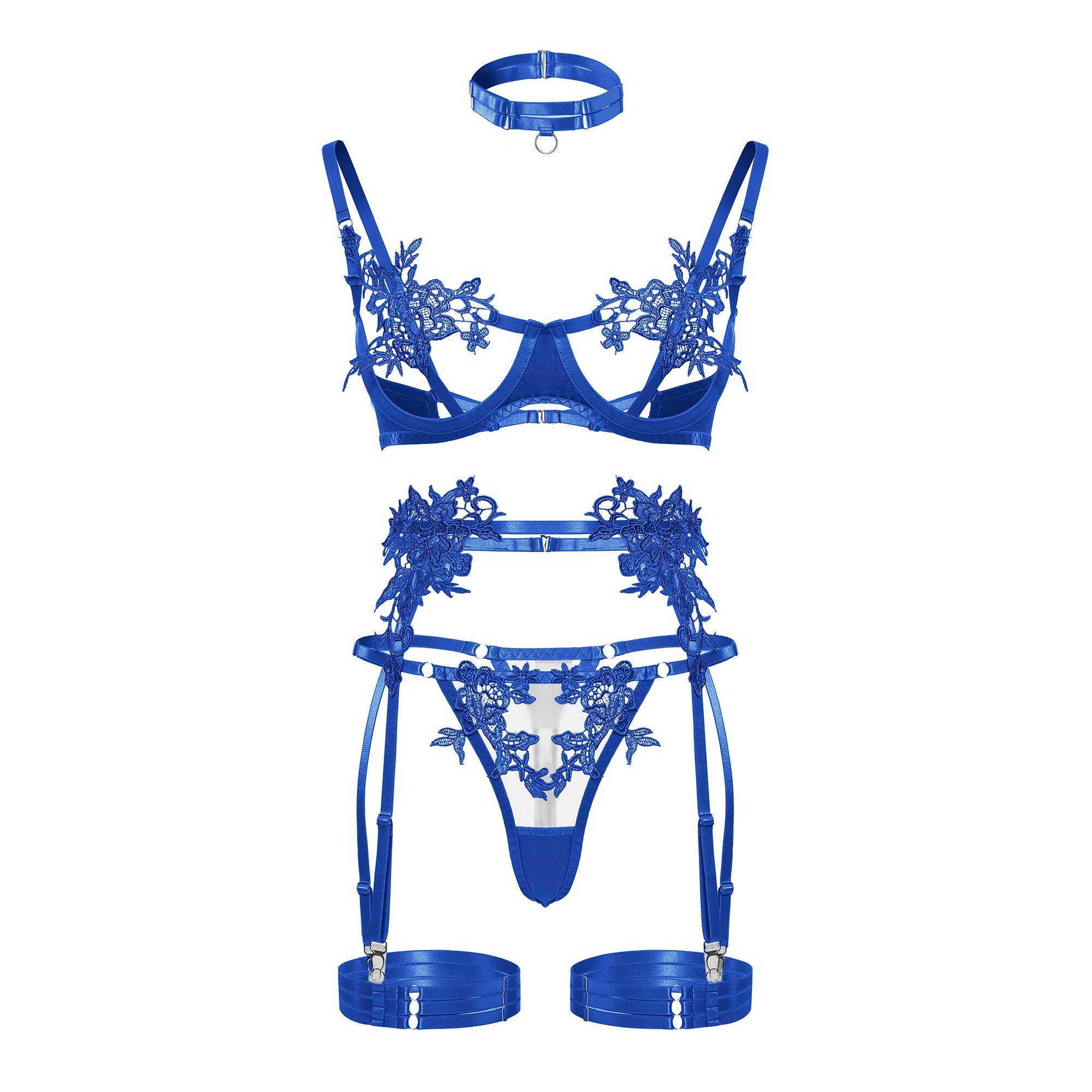Ellolace Sensual Lingerie Open Bra See Through Fancy Underwear Uncensored Luxury Lace Porn Exotic Sets Sexy Outfits Intimate