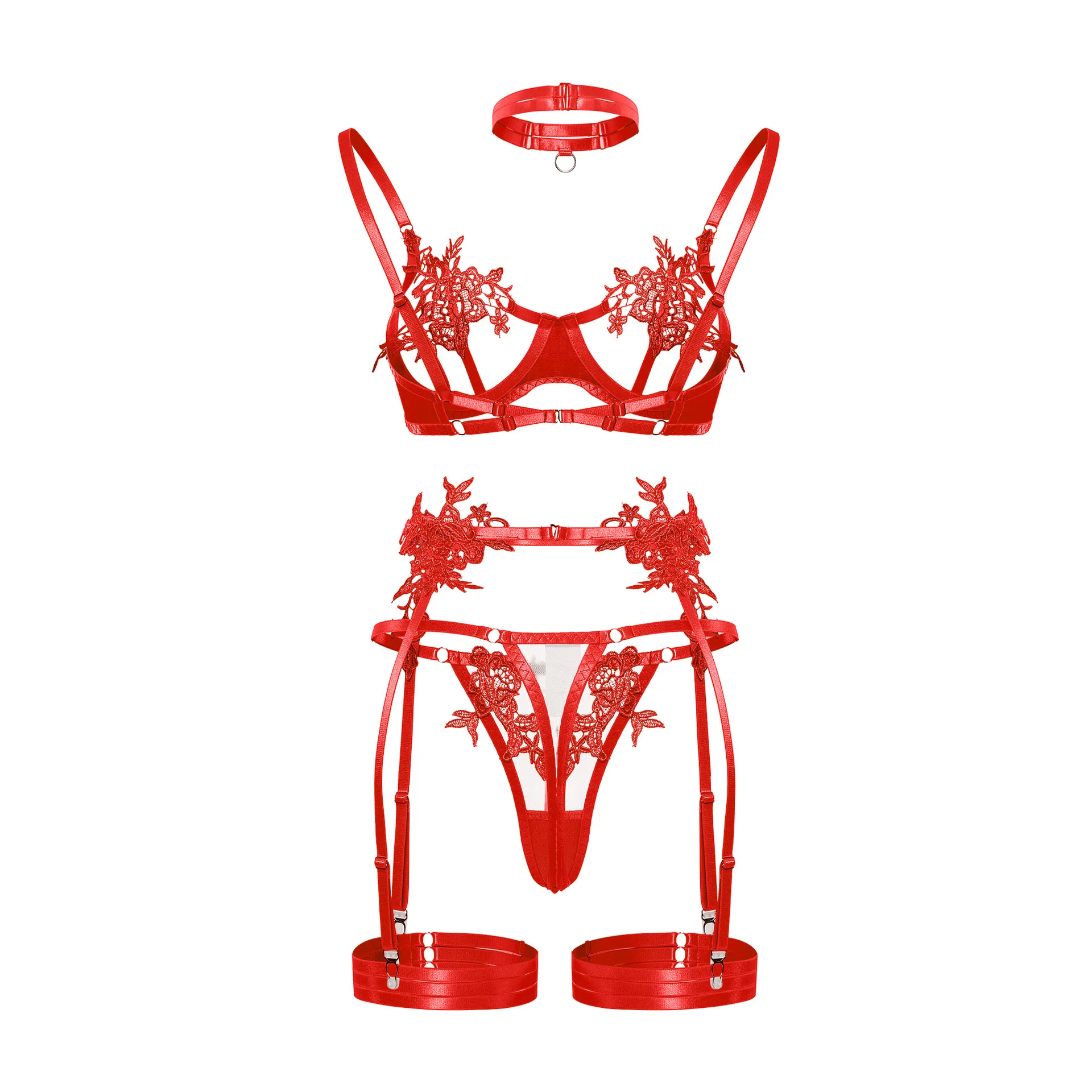 Ellolace Sensual Lingerie Open Bra See Through Fancy Underwear Uncensored Luxury Lace Porn Exotic Sets Sexy Outfits Intimate