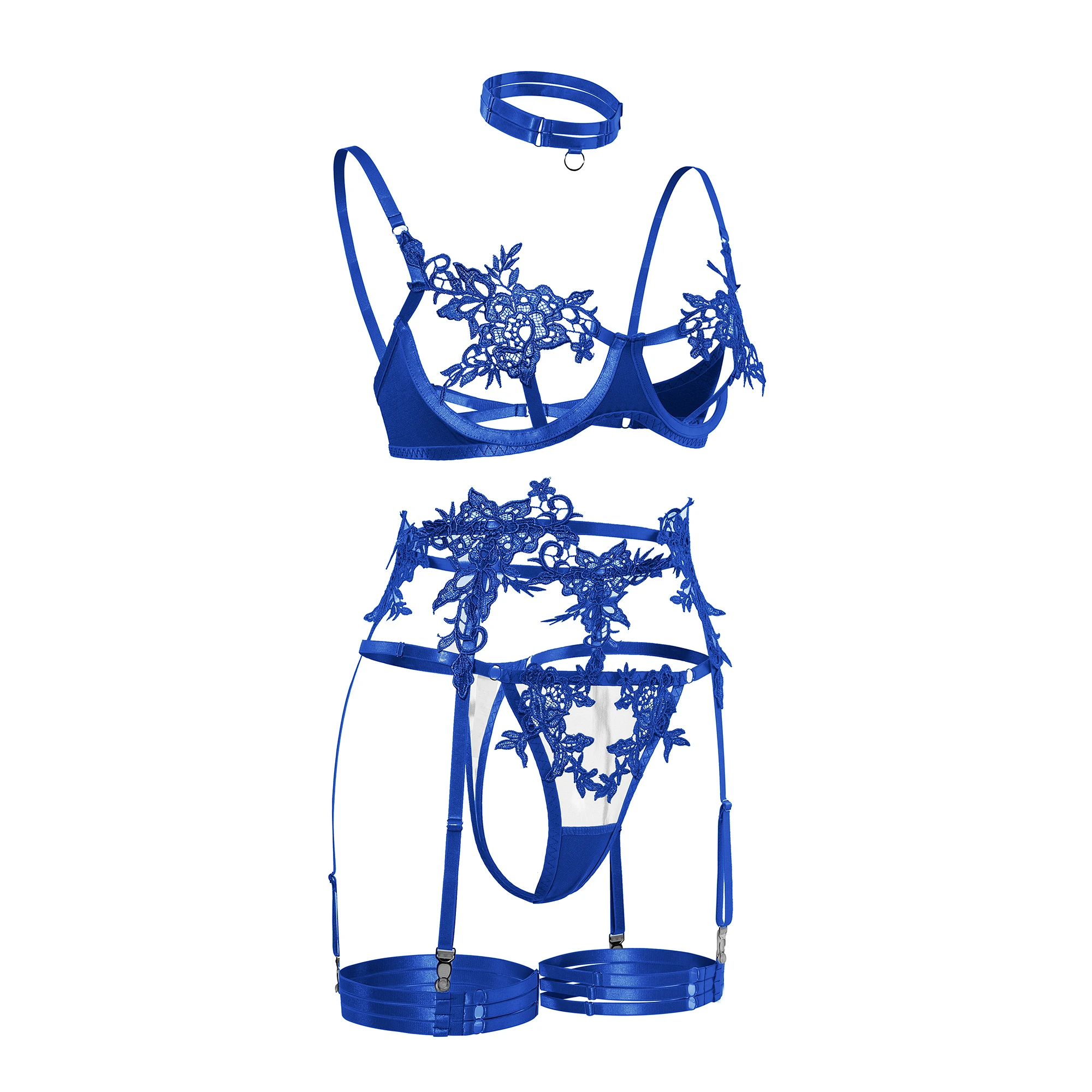 Ellolace Sensual Lingerie Open Bra See Through Fancy Underwear Uncensored Luxury Lace Porn Exotic Sets Sexy Outfits Intimate