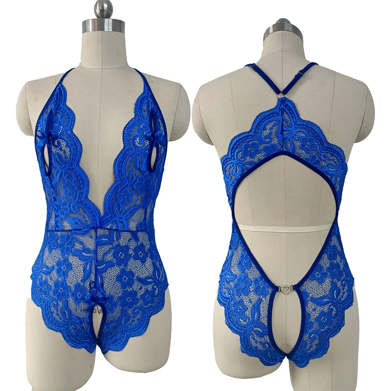 One-Piece Open Bra Blue Crotchless Lingerie For Sex Lace Transparent Underwear Bodysuit Erotic Underwear Set Lenceria Mujer Sexi One-Piece Open Bra Blue Crotchless Lingerie For Sex Lace Transparent Underwear Bodysuit Erotic Underwear Set Lenceria Mujer Sexi