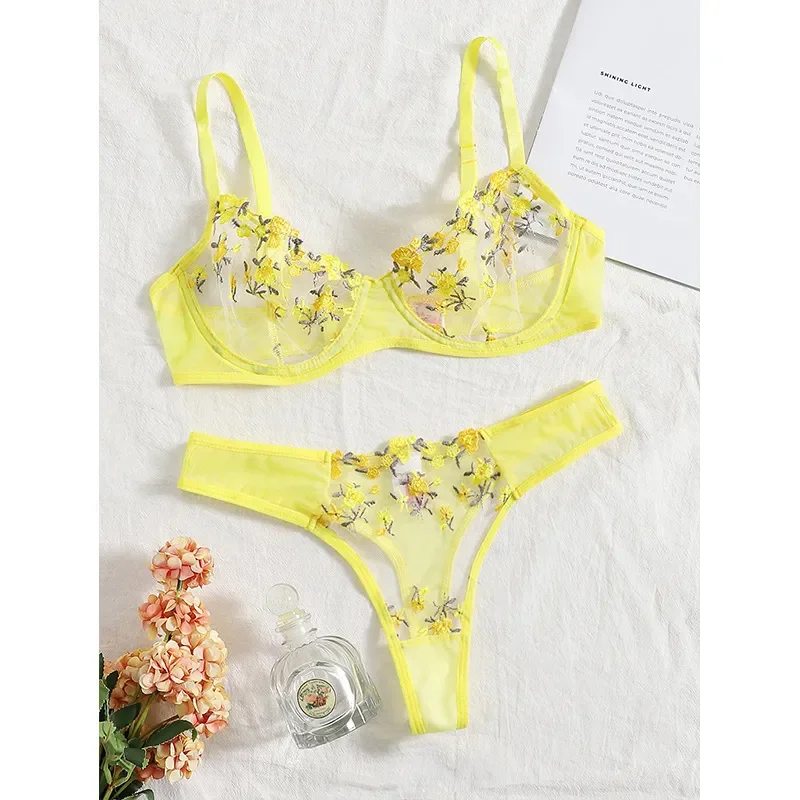 Sexy Lingerie Woman Lace Transparent Underwear Fairy Embroidery Brief Sets Delicate Bra Kit Push Up Breves Sets Sexy Lingerie Woman Lace Transparent Underwear Fairy Embroidery Brief Sets Delicate Bra Kit Push Up Breves Sets