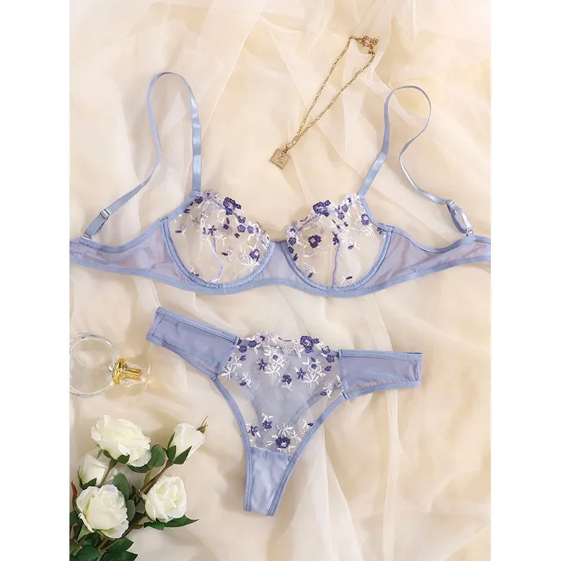 Sexy Lingerie Woman Lace Transparent Underwear Fairy Embroidery Brief Sets Delicate Bra Kit Push Up Breves Sets Sexy Lingerie Woman Lace Transparent Underwear Fairy Embroidery Brief Sets Delicate Bra Kit Push Up Breves Sets