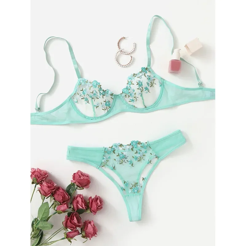 Sexy Lingerie Woman Lace Transparent Underwear Fairy Embroidery Brief Sets Delicate Bra Kit Push Up Breves Sets Sexy Lingerie Woman Lace Transparent Underwear Fairy Embroidery Brief Sets Delicate Bra Kit Push Up Breves Sets