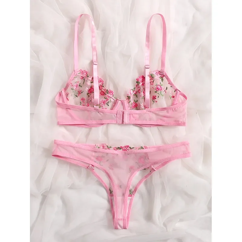 Sexy Lingerie Woman Lace Transparent Underwear Fairy Embroidery Brief Sets Delicate Bra Kit Push Up Breves Sets Sexy Lingerie Woman Lace Transparent Underwear Fairy Embroidery Brief Sets Delicate Bra Kit Push Up Breves Sets