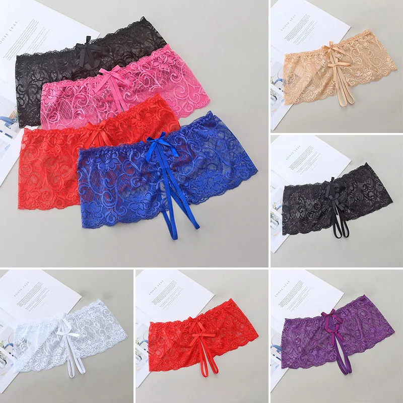 New Women Lace Sexy G-String Crotchless Underwear Underpants Sexy Lingerie Erotic Open Crotch Panties Panties Lace Transparent