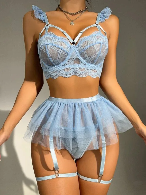 See Through Mesh Lingerie Set Mesh Ball Gown Dress Garter Kit Brief Sexy Erotic Set Erotic Underwear Sexy Lingerie Set Women See Through Mesh Lingerie Set Mesh Ball Gown Dress Garter Kit Brief Sexy Erotic Set Erotic Underwear Sexy Lingerie Set Women