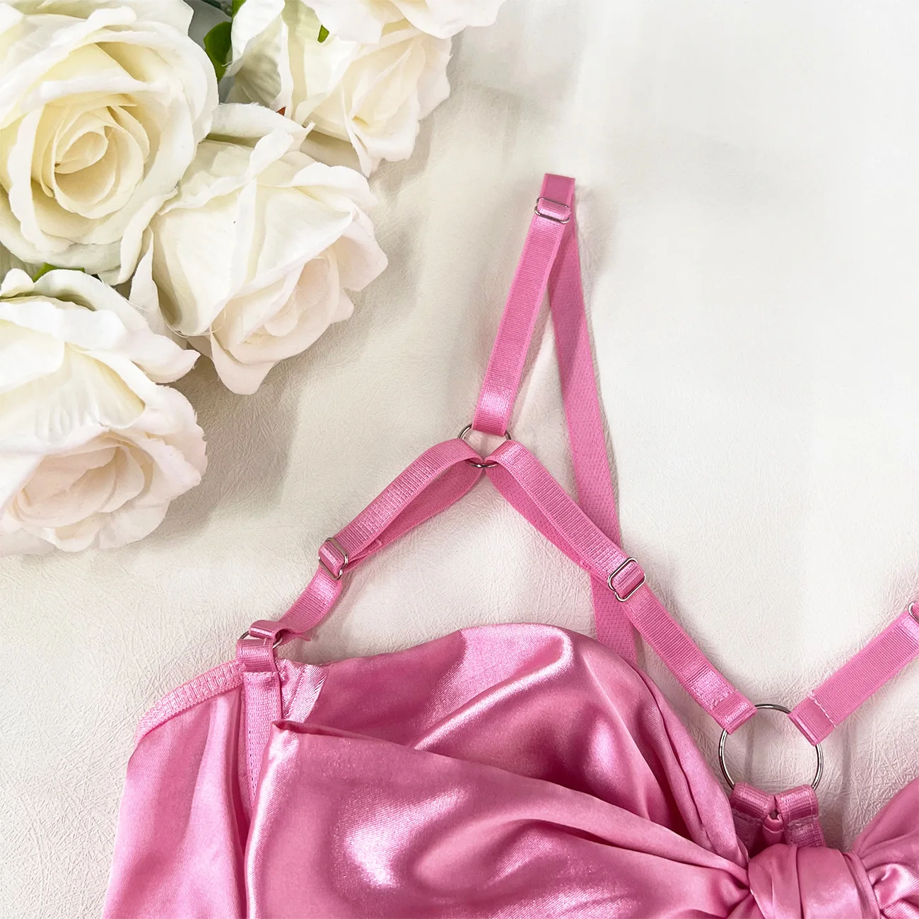 Ellolace Bowknot Lingerie Open Bra Lace Up Sexy Underwear 3-Piece Satin Erotic Outfit Young Girls Uncensored Bilizna Set Of Sex Ellolace Bowknot Lingerie Open Bra Lace Up Sexy Underwear 3-Piece Satin Erotic Outfit Young Girls Uncensored Bilizna Set Of Sex
