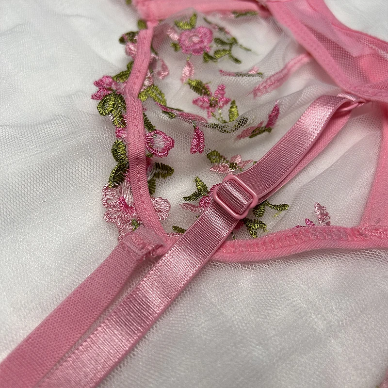 Sexy Underwear For Women Transparent Embroidered Small Flowers Bra Hot Lingerie Panties Intimates Woman Two Piece Set Clothing Sexy Underwear For Women Transparent Embroidered Small Flowers Bra Hot Lingerie Panties Intimates Woman Two Piece Set Clothing