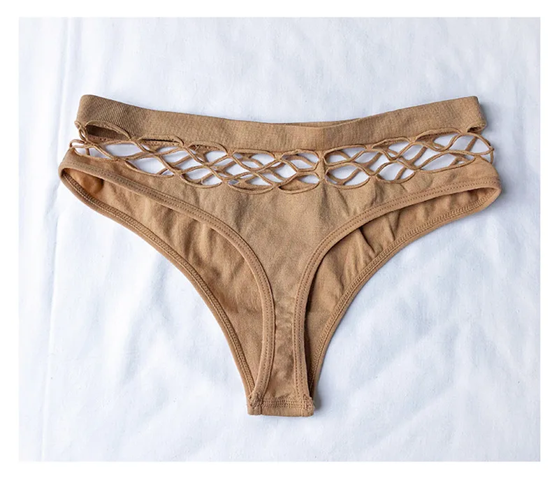 Sexy Women's Thong Panties Waist Hollow G-Strings Woman Lingerie Breathable Nylon Underwear Ladies Thongs Underpants Briefs