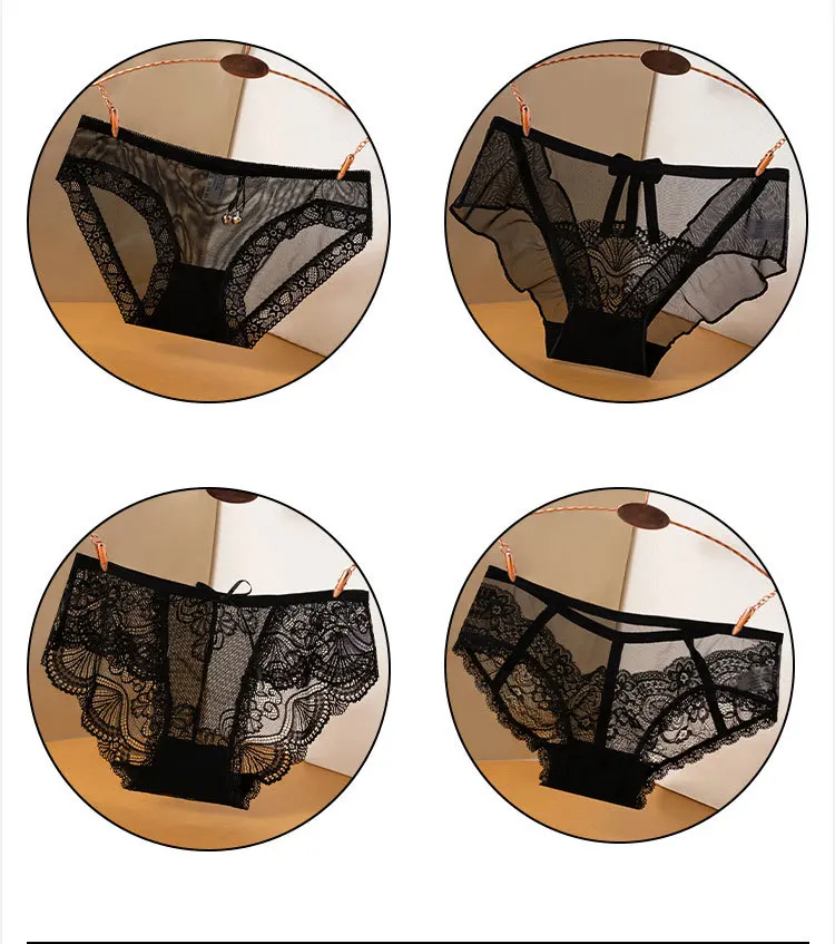 Women's Panties Underwear Temptation Transparent Lingerie Hollow Out Girl Briefs Net Yarn Lace Briefs Трусы Женские Thong Sexy Women's Panties Underwear Temptation Transparent Lingerie Hollow Out Girl Briefs Net Yarn Lace Briefs Трусы Женские Thong Sexy