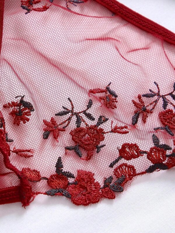 New Transparent Lace Bra Women Sheer Temptation Exotic Sexy Lingerie Set Ladies Embroidery Floral Bras Underwear Sets Push Up