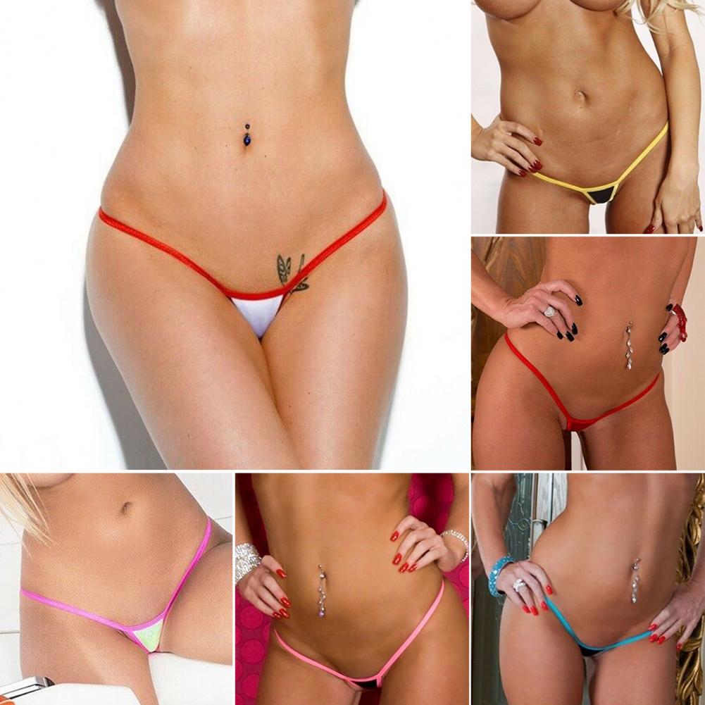 Women Panties Lingerie Sexy Thongs Low-Rise Thin Block Sexy G-string Female Women Thong Skinny   for Daily Wear