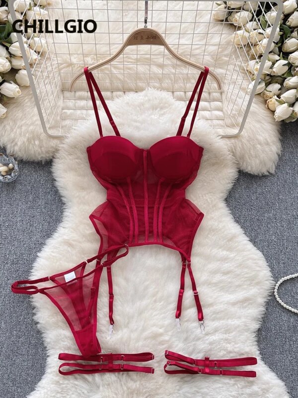 Women Sexy Mesh Transparent Bra Brief Suits Fashion Erotic Intimate Lingerie Bodycon Push Up Underwire Underwear Sets