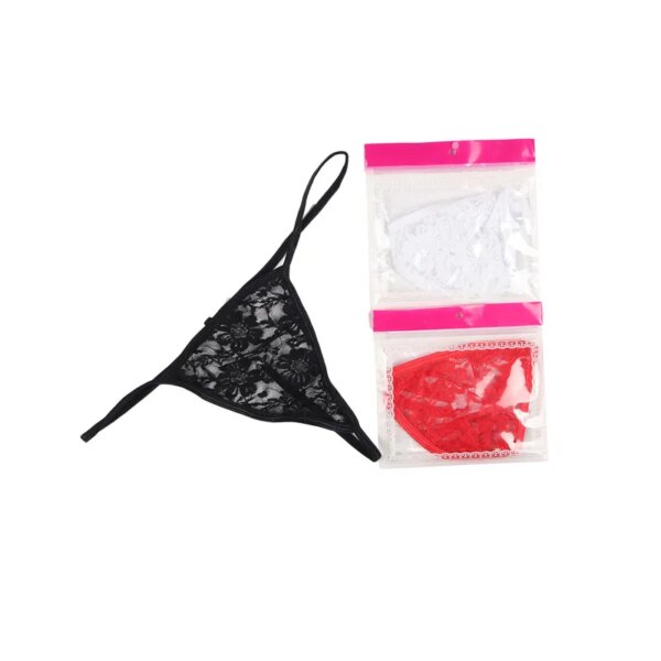 Sexy String Femme Underwear Low Waist Briefs Women Panty Floral Lace Lingerie G-strings Plus Size 3XL Thongs Panties