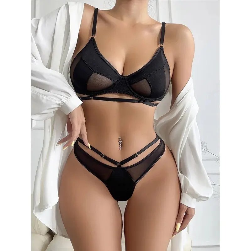 Bra Erotic Brief Sets Women Garters G-Strings Patchwork See Through Lingerie Set Ladies Sexy Panty Underwear Set Sexy Costume Bra Erotic Brief Sets Women Garters G-Strings Patchwork See Through Lingerie Set Ladies Sexy Panty Underwear Set Sexy Costume