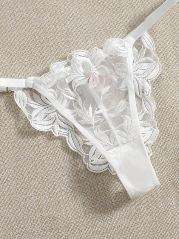 Sexy Lingerie Woman Lace Transparent Underwear Fairy Embroidery Brief Sets Delicate Bra Kit Push Up Breves Sets Erotic Bra 2024