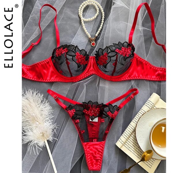Fancy Lingerie Floral Lace Bra Set Bilizna Luxury Well-Looking Underwear Sexy Erotic Fairy Fine Lace Exotic Sets