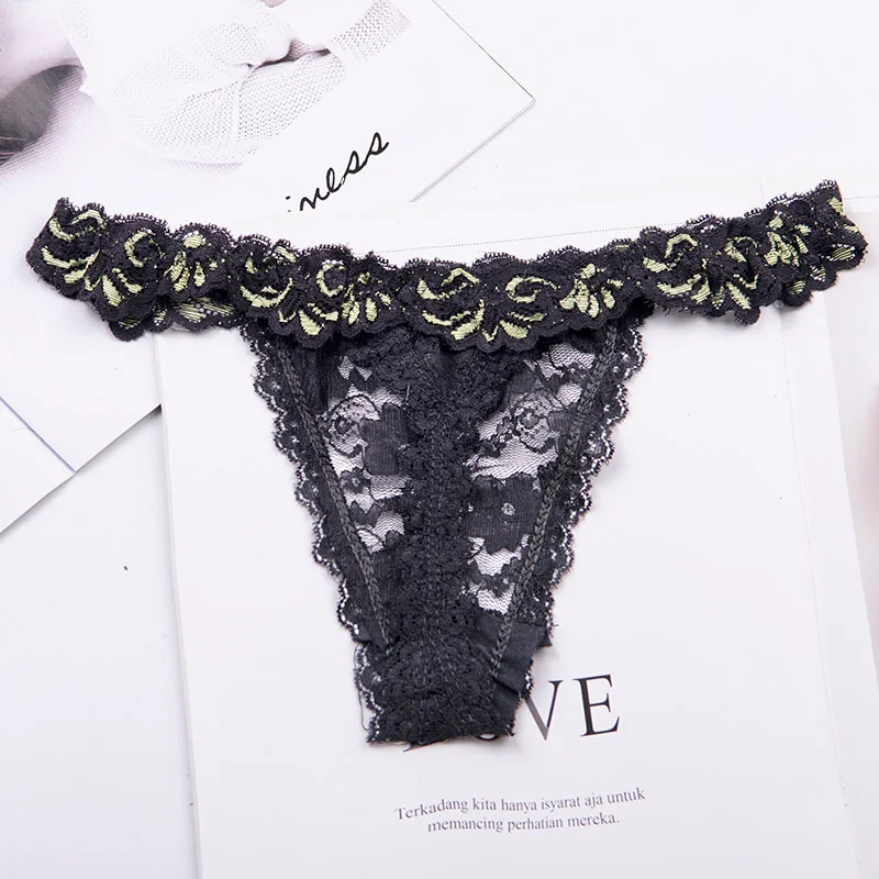 colorful fashion Women's Sexy lace Thongs G-string Underwear Panties Briefs For Ladies lingerie T-back 1pcs/lot ah23